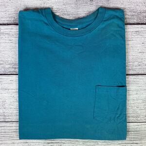 Vintage 1990s GAP Blue Single Stitch Pocket T-shirt